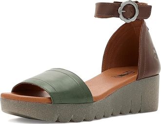 FLY London Voik386fly Womens Shoes Green/Brown : EU 41 (US Womens 10-10.5) M, Leather