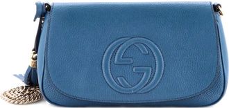 Gucci Soho Chain Leather Medium crossbody bag - Blauw