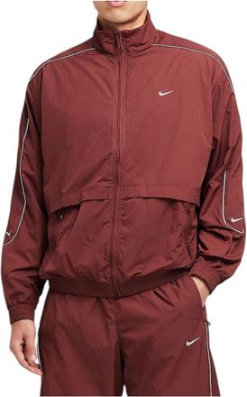 Nike Solo Swoosh Woven Track Jacket Asia Sizing Team Red FB8623-677