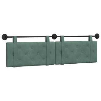 vidaXL Cabecero Colgante Verde Mar Terciopelo Vidaxl
