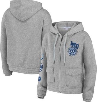 WEAR by Erin Andrews Womens WEAR by Erin Andrews Heather Gray Indianapolis Colts Full-Zip Hoodie at Nordstrom, Size X-Small