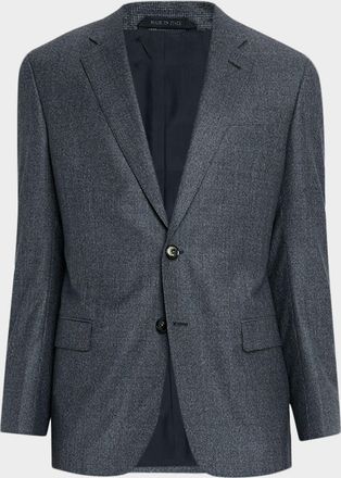 Giorgio Armani Mens Wool Micro-Houndstooth Two-Piece Suit