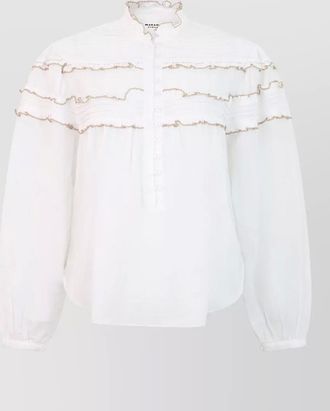 Isabel Marant frilled long-sleeve blouse