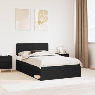 vidaXL vidaXL Struttura del letto Nero 120 x 200 cm Pino massello