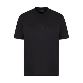 Emporio Armani T-Shirts, male, Black, M, Modern Logo T-Shirt