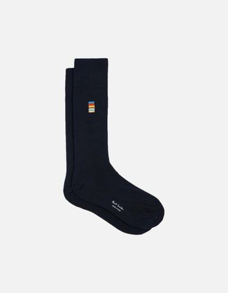 Paul Smith Mens Paul Smith Alfie Signature Embroidered Socks 47 Navy - Black - Size: 16/14.5/8/15/8.5/15.5/9/13/13.5/14/6.5/7/7.5/11.5/5/12/5.5/12.5/6/3.5/3/10