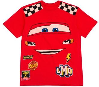 Disney Cars Cosplay Short Sleeve T-Shirt in Mcqueen Racing Red at Nordstrom, Size Xx-Large