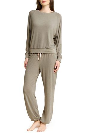 Honeydew Intimates Star Seeker Brushed Jersey Pajamas in Soft Olive at Nordstrom, Size X-Small