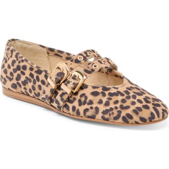 Dolce Vita Baylee Grommet Mary Jane Flat in Dark Leopard at Nordstrom Rack, Size 10