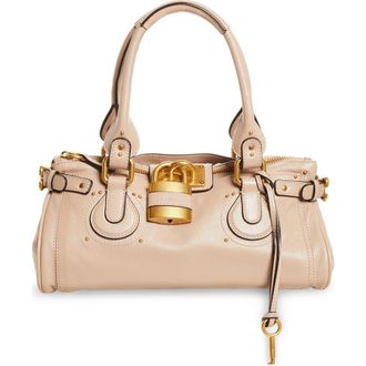 Chlo&eacute; Paddington Leather Satchel in Earthy Pink at Nordstrom