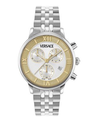 Versace Classic Round Chrono Bracelet Watch