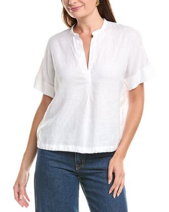 Vince Dolman Sleeve Linen Pullover