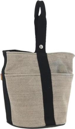Herm&egrave;s Pre-owned Vintage Canvas Bucket Bag - Dames - Vintage Tas - Beige - ONE Size - Vintage