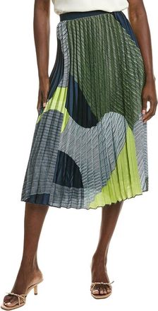 T Tahari Pull On Pleated Midi Skirt