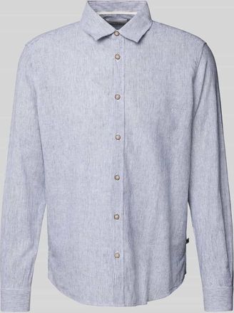 s.Oliver Red Label Regular Fit Freizeithemd aus Leinen-Baumwoll-Mix in Blau, Größe XXXL