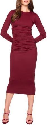 Susana Monaco Long Sleeve Midi Dress in Oxblood at Nordstrom Rack, Size X-Small