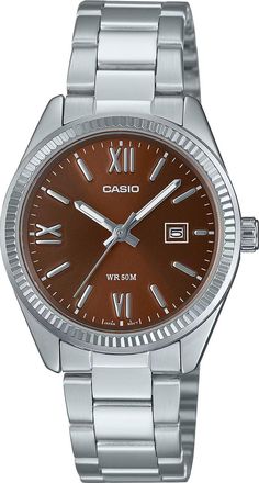 Casio Womens Brown Dial Analog Stainless Steel Watch - LTP-1302DD-5AVDF
