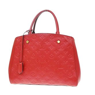 Louis Vuitton Montaigne Monogram Empreinte Leather Red Leather Handbag (Pre-Owned)