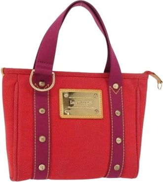 Louis Vuitton Pre-owned Handbags, female, Red, Size: ONE SIZE Pre-owned Vintage Canvas Tote Bag