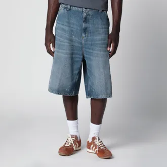 Carhartt Work in Progress Pantaloncini OG Single Knee Short in denim blu