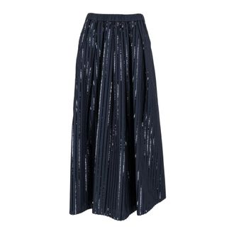 Max Mara Fiordi Rok - Dames - Rokken - Blauw - Maat: M Katoen