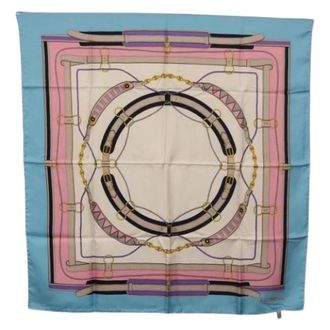 Celine Pre-owned Scarves, female, Multicolor, Size: ONE SIZE Pre-owned Vintage Silk Scarf