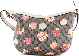 Gucci Ophidia Half Moon Hobo Printed GG Coated Canvas Small shoulder bag - Bruin