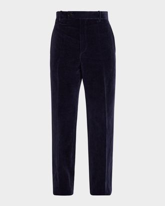 Jil Sander Cotton-Linen Velvet Trousers