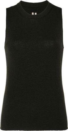 Rick Owens Porterville ribbed tank top - women - Virgin Wool - S - Green