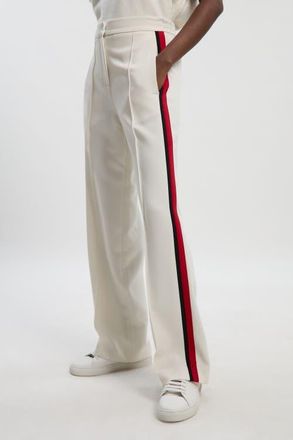 Karen Millen Tailored Straight Leg Trouser in Ivory at Nordstrom, Size 10