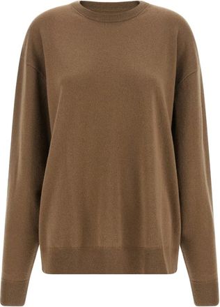 Extreme Cashmere Truien & Vesten, Dames, Bruin, ONE Size, Wol, N&deg;476 April Ronde Hals Trui