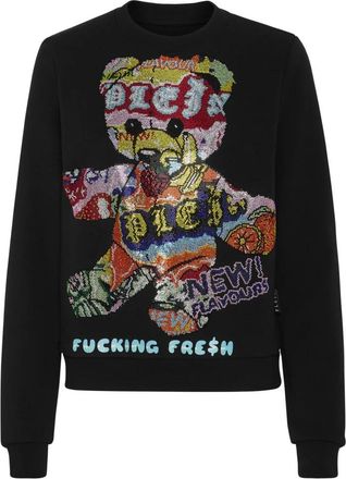 Philipp Plein Dames, Sweatshirts & Hoodies, Zwart, Maat: XS Katoen