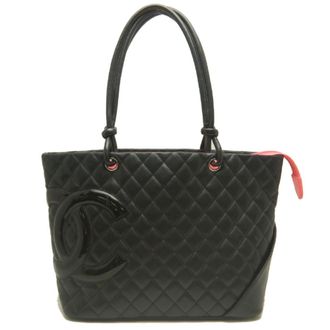 Chanel Black Leather Tote Bag (Pre-Owned)