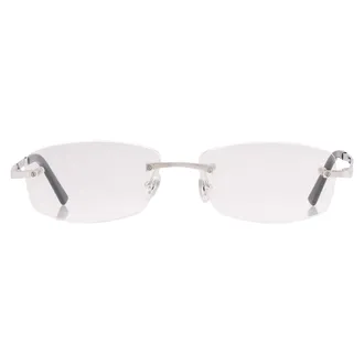 Cartier Santos de Cartier Demo Rectangular Unisex Eyeglasses CT0086O 002 54