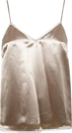 Fabiana Filippi Liquid Satin Top - Dames - Tops zonder mouwen - Grijs - S - Satijn - Tops