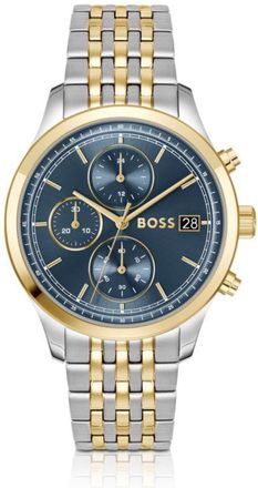 BOSS Stratus chronograph watch in two-tone steel