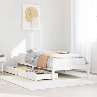Berkfield Home Bed Frame without Mattress White 90x190 cm Single Solid Wood Pine