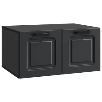 vidaXL Mueble Para Tv De Pared Negro 59,5 X 41 X 30 Cm Vidaxl