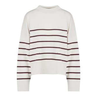 8pm Round-neck Knitwear, female, Beige, XS, Maglia Anne a righe