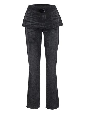 Diesel D-Hourijan-Fsh2 jeans met peplum taille - Grijs