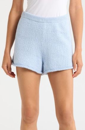 Lunya Cloud Cotton Knit Lounge Shorts in Whisper Blue at Nordstrom, Size X-Large