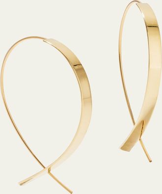 Lana Jewelry Flat Small Upside-Down Hoop Earrings