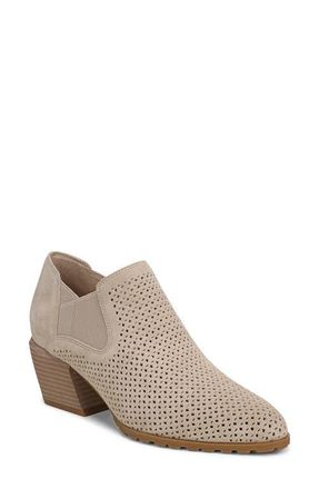 Vionic Bethany Perforated Bootie in Lucid Beige Suede at Nordstrom, Size 6.5