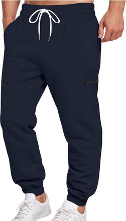 Generic Mens Cargo Trousers Sports Sweatpants Straight Leg Casual Workwear with Pockets Mens Cargo Trousers UK Work Wear Pants for Outdoor Hiking Four Seasons