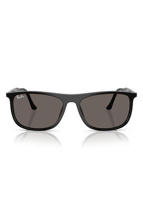Ray-Ban 58mm Polarized Gradient Square Sunglasses in Black at Nordstrom Rack