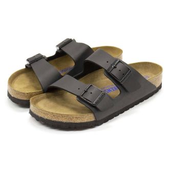 Birkenstock Mens Arizona Soft Footbed Sandals In Black