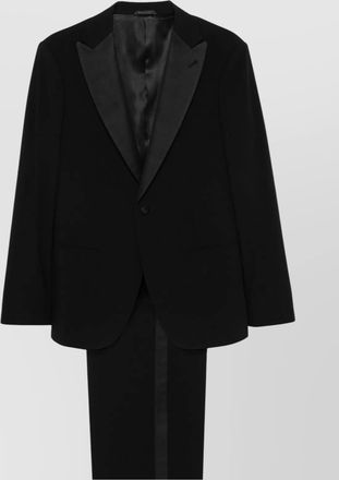 Giorgio Armani formal suit with satin lapels and pockets