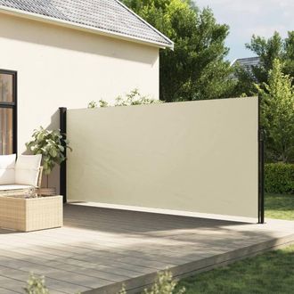 Berkfield Home Retractable Side Awning Cream 160x600 cm