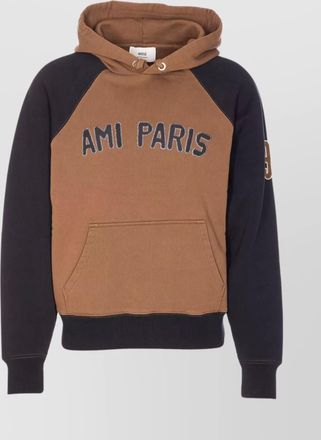 Ami cotton colorblock hoodie
