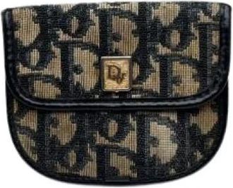 Dior Pre-owned Leren Portemonnee - Dames - Vintage Mini Tas - Beige - ONE Size - Leer - Vintage